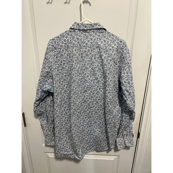 Thomas Dean blue and white patterned shirt XL - Picture 5 of 5